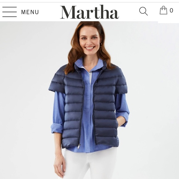 Martha Stewart Jackets & Coats Martha Stewart Navy Blue Quilted